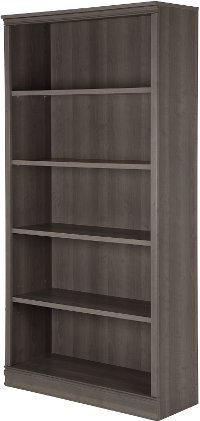 10154 Gray Maple 5-Shelf Bookcase - Morgan-3