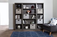 10154 Gray Maple 5-Shelf Bookcase - Morgan-5