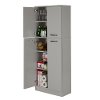 10104 Soft Gray 4-Door Storage Pantry - Axess -4