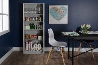 10104 Soft Gray 4-Door Storage Pantry - Axess -5