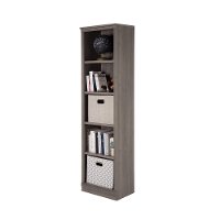 10151 Gray Maple Narrow 5-Shelf Bookcase - Morgan-2