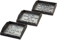 18 Inch Inspiring Words Metal Tray