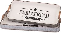 23 Inch Farm Fresh Decorative Tray
