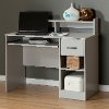 10138 Soft Gray Desk With Keyboard Tray - Axess