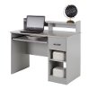 10138 Soft Gray Desk With Keyboard Tray - Axess -2