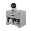 10107 Soft Gray Drawer Nightstand - Step One-1