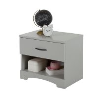 10107 Soft Gray Drawer Nightstand - Step One