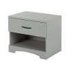 10107 Soft Gray Drawer Nightstand - Step One-2