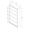 10146 Cherry 5 Shelf Bookcase - Morgan -6
