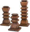 9 Inch Wood Candle Holder
