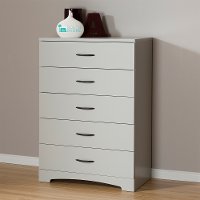 10106 Soft Gray Chest of Drawers - Step One