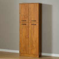 10103 Country Pine Four Door Storage Pantry - Axess