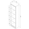 10147 Royal Cherry Narrow 5 Shelf Bookcase - Morgan -6