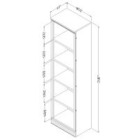 10147 Royal Cherry Narrow 5-Shelf Bookcase - Morgan-6