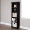 10139 Black Oak Narrow 5-Shelf Bookcase - Morgan