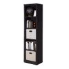 10139 Black Oak Narrow 5-Shelf Bookcase - Morgan -2