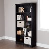 10142 Black Oak 5-Shelf Bookcase - Morgan
