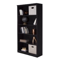 10142 Black Oak 5-Shelf Bookcase - Morgan -2