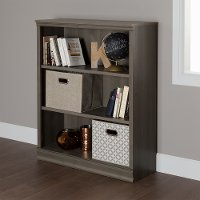 10152 Gray Maple 3-Shelf Bookcase - Morgan