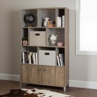 10168 9-Cube Oak Storage Bookcase - Expoz