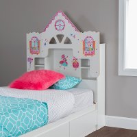 10098 White Twin Bookcase Headboard - Vito