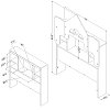 10098 White Twin Bookcase Headboard - Vito -3