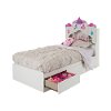 10099 White Twin Bookcase Headboard - Vito -2