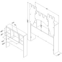 10100 Chocolate Twin Bookcase Headboard - Vito -7