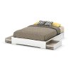 10158 White Queen Platform Bed with 2 Drawers (60 Inch) - Basic
