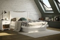 10159 White Full Size Platform Bed (54 Inch) - Basic -2