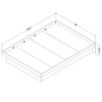 10162 Chocolate Full Size Platform Bed (54 Inch) - Basic -3