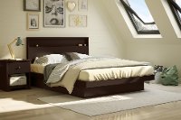 10163 Chocolate Queen Platform Bed (60 Inch) - Basic -2
