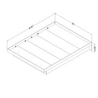 10163 Chocolate Queen Platform Bed (60 Inch) - Basic -3