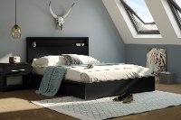 10164 Black Queen Platform Bed with 2 Drawers - Basic-2
