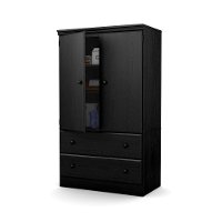 10171 Black Oak 2 Door Armoire - Morgan