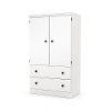 10172 White 2 Door Armoire - Morgan -2
