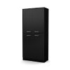 10178 Black 4-Door Storage Armoire - Axess -2