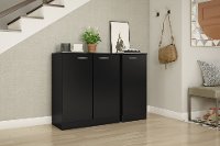 10180 Black Narrow Storage Cabinet - Axess