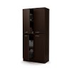 10181 Chocolate 4-Door Storage Armoire - Axess -1