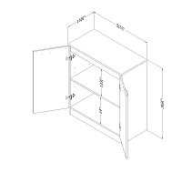 10185 Cherry Small Storage Cabinet - Axess -4