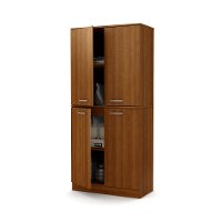 10190 Cherry 4-Door Storage Armoire - Axess