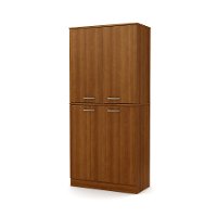 10190 Cherry 4-Door Storage Armoire - Axess -2