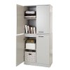 10193 Soft Gray 4-Door Storage Armoire - Axess -1