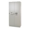 10193 Soft Gray 4-Door Storage Armoire - Axess -3