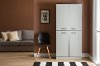 10193 Soft Gray 4-Door Storage Armoire - Axess -4