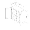 10194 Soft Gray Small Storage Cabinet - Axess -5