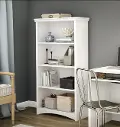 10219 Artwork White 4-Shelf Bookcase - South Shore