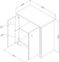 10326 White Storage Cabinet - Vito -5