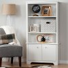10328 White 3-Shelf Storage Bookcase - Vito -1