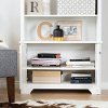 10328 White 3-Shelf Storage Bookcase - Vito -4